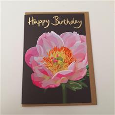Birthday Card with Peony