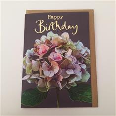 Birthday card with Hydrangea 