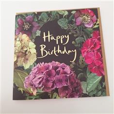 Happy birthday card with Hydrangeas 