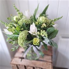 White &amp; Green Vase Of Prettiness 
