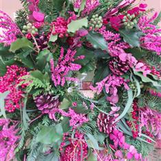 Pre order the pink wreath now